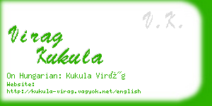 virag kukula business card